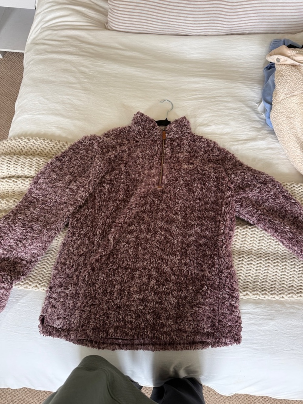 Cozy Half-Zip Fuzzy Pullover Sweater